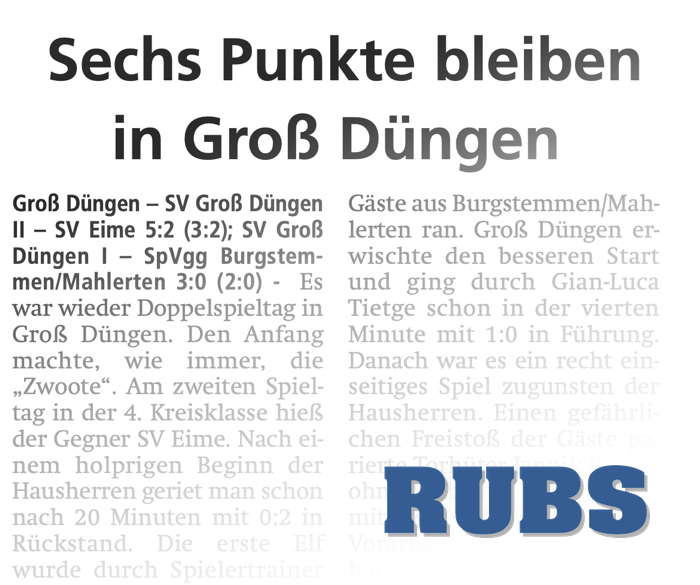 2022 08 31 Rubs 6PunktebleibeninGrossduengen